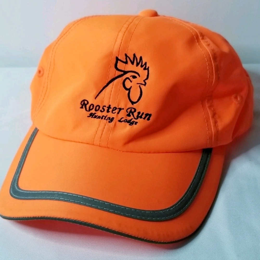 Rooster Run Hunting Lodge Orange Hat Cap Providence Kentucky Defunct Deer Turkey